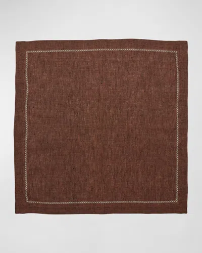 Kim Seybert Brown Square Linen Napkin