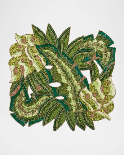 Kim Seybert Calypso Beaded Placemat In Green