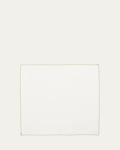Kim Seybert Casbah Embroidered Napkin In Whitegreen