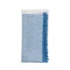 Kim Seybert Chambray Fringe Napkin In Blue