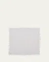 Kim Seybert Chambray Fringe Napkin In Gray