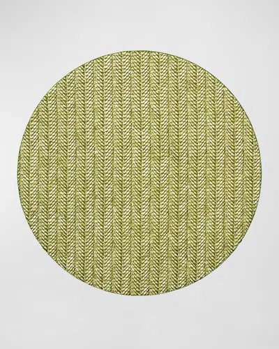 Kim Seybert Chevron Placemat In Moss