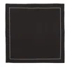 Kim Seybert Classic Linen Napkin, Set Of 4 In Black