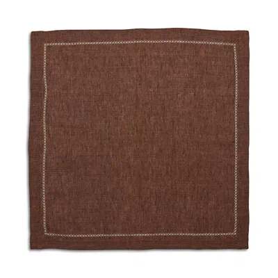 Kim Seybert Classic Linen Napkin, Set Of 4 In Brown