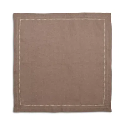 Kim Seybert Classic Linen Napkin, Set Of 4 In Taupe