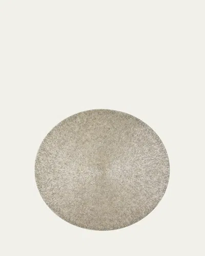 Kim Seybert Confetti Beaded Cotton Placemat In Gray