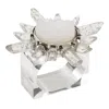 Kim Seybert Coronet Napkin Ring, Set Of 4 In Silver/ Crystal