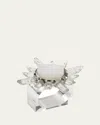 Kim Seybert Coronet Napkin Ring, Set Of 4 In Silvercrystal