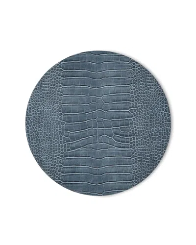 Kim Seybert Croc Embossed Placemat In Blue