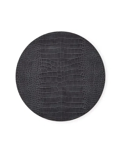 Kim Seybert Croc Embossed Placemat In Grey