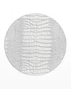 Kim Seybert Croco Holiday Placemat In Silver