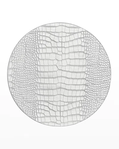 Kim Seybert Croco Holiday Placemat In Silver