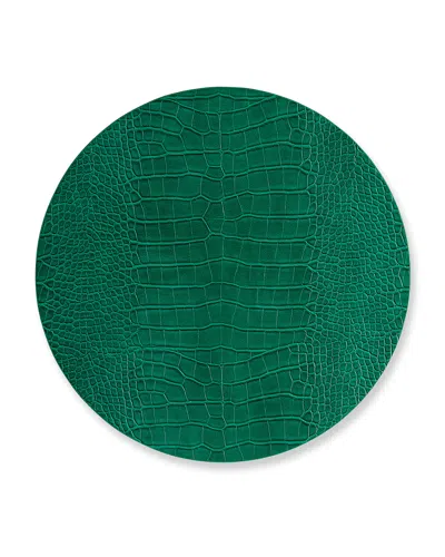 Kim Seybert Croco Placemat In Emerald