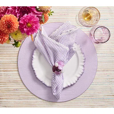 Kim Seybert Croco Placemat In Purple