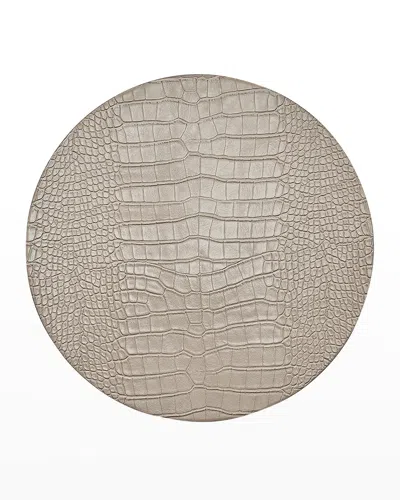 Kim Seybert Croco Placemat In Grey