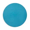 Kim Seybert Croc-embossed Faux Leather Placemat In Turquoise