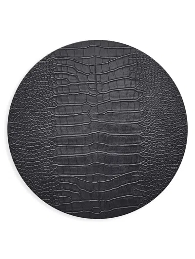 Kim Seybert Crocodile-embossed Placemat In Gray