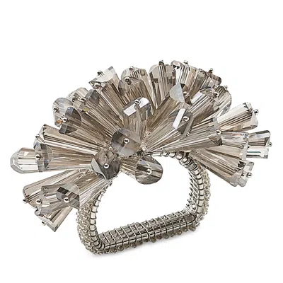 Kim Seybert Dazzle Napkin Ring In Smoke