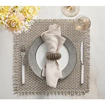 Kim Seybert Demilune Napkin Ring In Silver In Gray