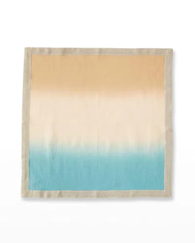 Kim Seybert Dip-dye Napkin In Natural/seafoam