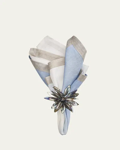 Kim Seybert Dip Dye Napkin In White/periwinkle