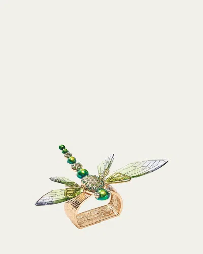 Kim Seybert Dragonfly Napkin Ring, Set Of 4 In Multi