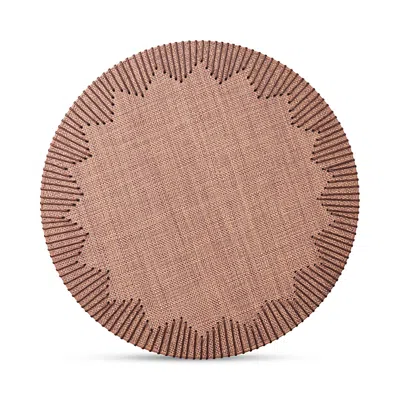 Kim Seybert Dream Weaver Round Placemat In Brown