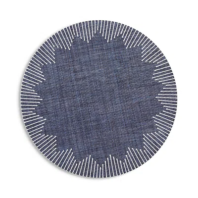 Kim Seybert Dreamweaver Placemat In Navy & White In Gray
