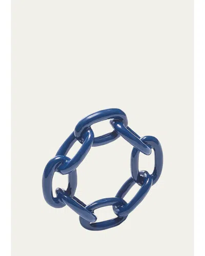 Kim Seybert Enamel Chain Link Napkin Ring In Blue
