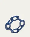 Kim Seybert Enamel Chain Link Napkin Ring In Navy
