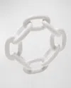 Kim Seybert Enamel Chain Link Napkin Ring In White