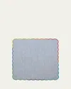 Kim Seybert Fiesta Scalloped Seersucker Napkin In Blue
