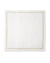 Kim Seybert Filament Linen Napkin In White/gold/silver
