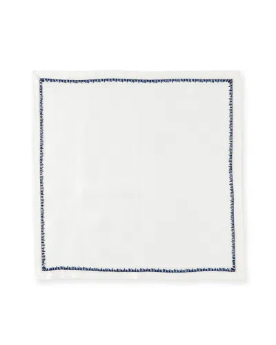 Kim Seybert Filament Napkin In White/navy