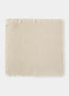 Kim Seybert Fringe Linen Napkin In White/silver