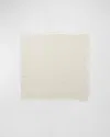 Kim Seybert Fringe Napkin In White/gold