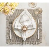 Kim Seybert Fringe Placemat In Gold And Silver In Gold/silver