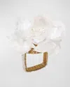 Kim Seybert Gardenia Napkin Ring In White In Brown