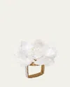 Kim Seybert Gardenia Napkin Ring In White In White