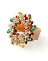 Kim Seybert 4-piece Gem Wreath Napkin Ring Set In Multi