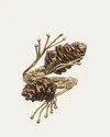 Kim Seybert Gilded Pine Napkin Ring In Brown