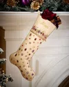 Kim Seybert Gilded Plum Christmas Stocking, Personalized In Multi