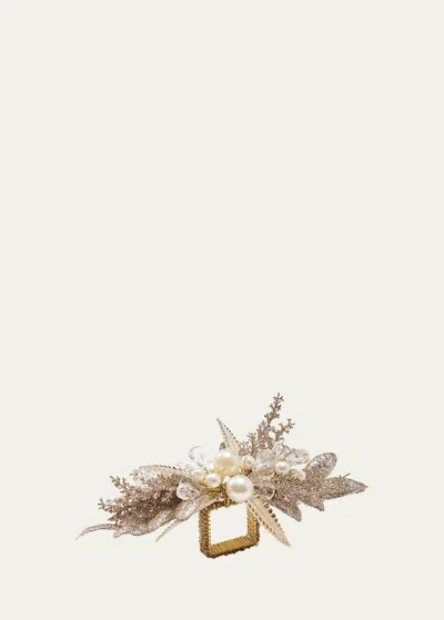 Kim Seybert Gilded Spray Napkin Ring In Gold/silver
