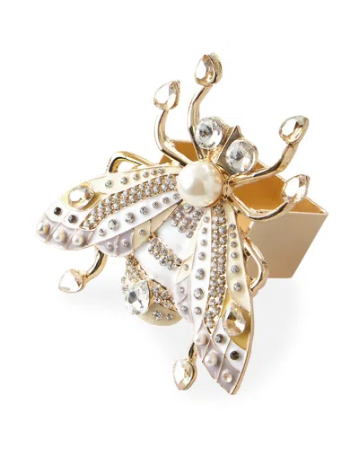 Kim Seybert Glam Fly Napkin Rings, Set Of 4 In Gold