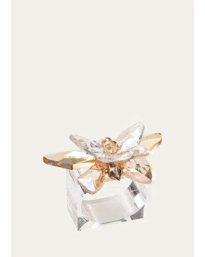 Kim Seybert Glasswing Napkin Rings, Set Of 4 In Transparent