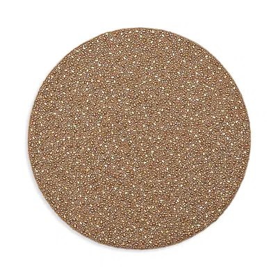 Kim Seybert Gold Rush Placemat In Gold In Brown
