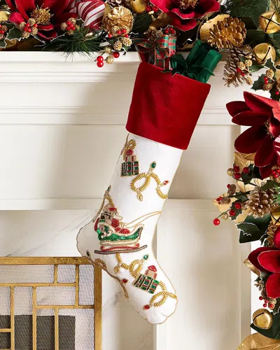 Kim Seybert Holiday Lights Stocking In Multi