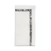 Kim Seybert Impression Napkin In White/gunmetal