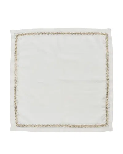Kim Seybert Jardin Linen Napkin In White