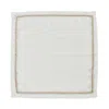 Kim Seybert Jardin Linen Napkin In White/silver